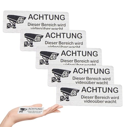 5 Stück Schild Videoüberwachung Schilder Achtung Videoüberwachung Schild Privatgrundstück Klein 8.5x3cm Aluminium Schilder Kameraüberwachung Selbstklebend Hinweisschild Kamera Überwachung Schild 5 Stück Schild Videoüberwachung Schilder Achtung Videoüberwachung Schild Privatgrundstück Klein 8.5x3cm Aluminium Schilder Kameraüberwachung Selbstklebend Hinweisschild Kamera Überwachung Schild von lokxmve