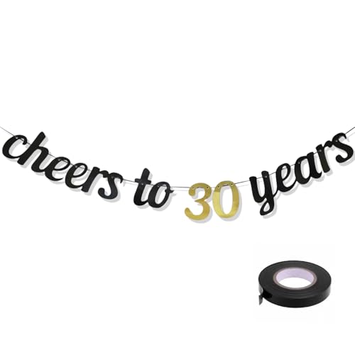 Girlande 30 Geburtstag Deko 30. Geburtstags Männer Frauen Cheers to 30 Years Girlande Geburtstagsdeko 30. Geburtstag GirlandeBanner Schwarz Gold Partydekoration zum 30. Jahrestag und Geburtstags Girlande 30 Geburtstag Deko 30. Geburtstags Männer Frauen Cheers to 30 Years Girlande Geburtstagsdeko 30. Geburtstag GirlandeBanner Schwarz Gold Partydekoration zum 30. Jahrestag und Geburtstags von lokxmve