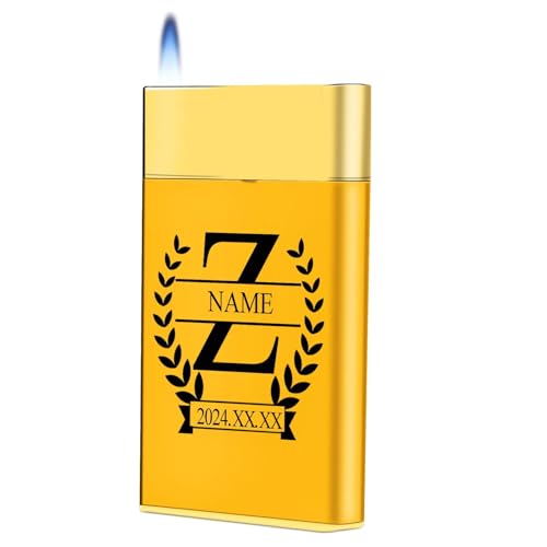 loongway Feuerzeug Personalisiert Gold-MetallFeuerzeug Sturmfeste Jetflamme & Namendesign Premium Geschenk für Herren loongway Feuerzeug Personalisiert Gold-MetallFeuerzeug Sturmfeste Jetflamme & Namendesign Premium Geschenk für Herren von loongway