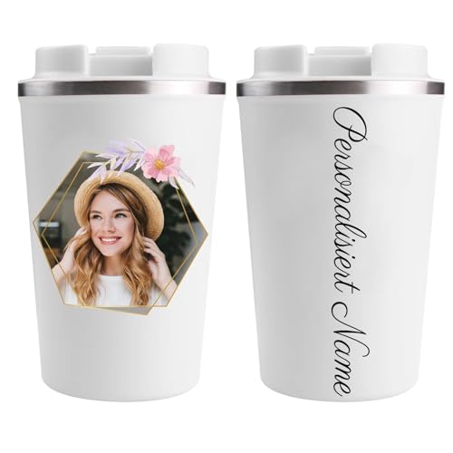 loongway Personalisierter Kaffeebecher - Thermobecher Edelstahl mit Foto & Namensdruck, Kaffee Thermobecher Auslaufsicher 380ml Geschenk für Mädchen&Jungen loongway Personalisierter Kaffeebecher - Thermobecher Edelstahl mit Foto & Namensdruck, Kaffee Thermobecher Auslaufsicher 380ml Geschenk für Mädchen&Jungen von loongway