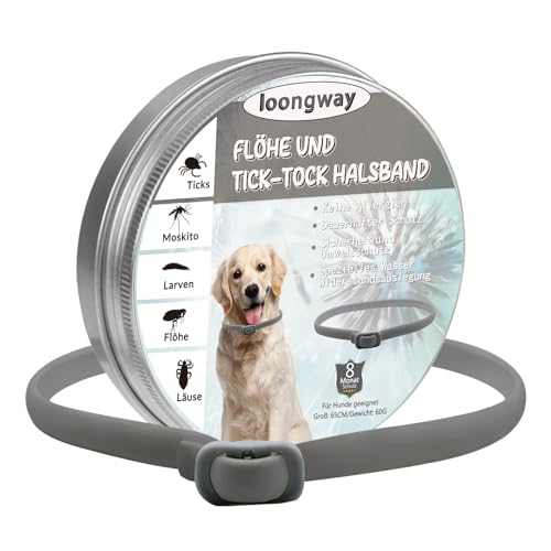 loongway Verstellbares Insektenhalsband für Hunde, natürliche und sichere Formel, sanfte Abwehrwirkung,65cm, geeignet für alle Hunde, wasserfest, Schutz bis zu 8 Monate loongway Verstellbares Insektenhalsband für Hunde, natürliche und sichere Formel, sanfte Abwehrwirkung,65cm, geeignet für alle Hunde, wasserfest, Schutz bis zu 8 Monate von loongway