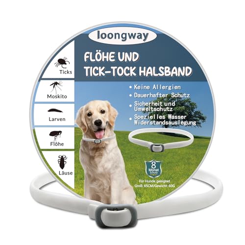 loongway Verstellbares Insektenhalsband für Hunde, natürliche und sichere Formel, sanfte Abwehrwirkung,65cm, geeignet für alle Hunde, wasserfest, Schutz bis zu 8 Monate loongway Verstellbares Insektenhalsband für Hunde, natürliche und sichere Formel, sanfte Abwehrwirkung,65cm, geeignet für alle Hunde, wasserfest, Schutz bis zu 8 Monate von loongway