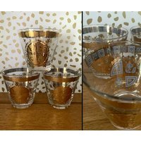 60Er Jahre Mcm Barware Whisky Gläser von looseendsvintage