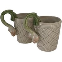 Fitz Floyd 1990S Zwiebel Henkel Becher 2Er Set Fitz Floyd 1990S Zwiebel Henkel Becher 2Er Set von looseendsvintage