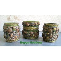 Kerzenhalter-Set 1960Er Jahre Hallmark Woodland Weihnachten Winter Kerzenhalter-Set 1960Er Jahre Hallmark Woodland Weihnachten Winter von looseendsvintage