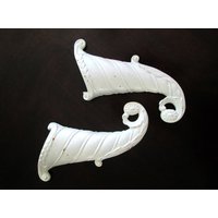 Syroko Holz Wandbehang Taschen Shabby Urban Chic Füllhorn Paar Set von looseendsvintage