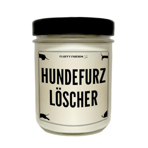Duftkerze mit lustigem Spruch für Hunde Besitzer | Handgemacht in Deutschland aus Sojawachs | Geburtstagsgeschenk | Geschenk Hundehalter | Vegan | Hundefurzlöscher | 300 ml (Blumenwiese) von lootchest