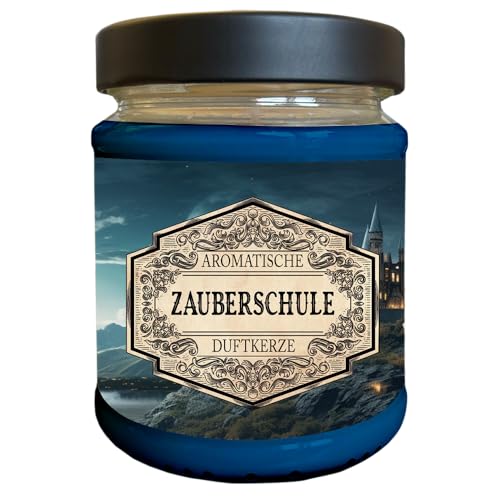 Fantasy Nerd Duftkerze | Handgemacht in Deutschland | 240ml | 40 Stunden Brenndauer | Geburtstagsgeschenk | Geschenkidee | Weihnachten (Zauberschule) von lootchest