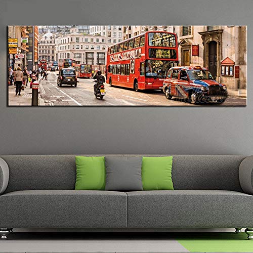 looui 5D Diamant Stickerei Set Bohren Voll Große Größe Londoner Bus DIY Diamant Malerei Diamant Painting Kreuzstich Stickerei Diamantbild für Zuhause Wand Basteln Deko Vierkantbohrer 80x220cm H8565 von looui