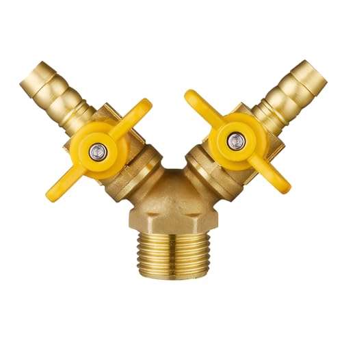lopituwe 3 Wege Schlauchteiler, solider 3 Wege Schlauchteiler Ventilgriff, robuster Wasserhahnteiler mit hohem Durchfluss, aus hochwertigem Material, tolles Werkzeug, Gelb, Äußerer DrahtDoppelspitze lopituwe 3 Wege Schlauchteiler, solider 3 Wege Schlauchteiler Ventilgriff, robuster Wasserhahnteiler mit hohem Durchfluss, aus hochwertigem Material, tolles Werkzeug, Gelb, Äußerer DrahtDoppelspitze von lopituwe