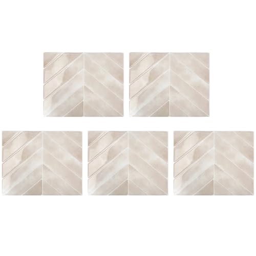 lopituwe 3D Fliesenwand Selbstklebender Aufkleber zum Einkleben von Wandfliesen, Aufkleber, einfach anzubringen Temperaturbeständige Fliese, 11,4 x 9 Zoll, Hellrosa (5 Stück) von lopituwe