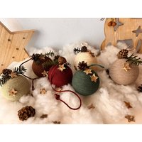 Weihnachtskugel Makramee, Christbaumkugel von lottiandsimb