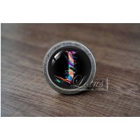 Buchstabe-J-Glas Cabochon Vintage Silber Möbelknäufe /Schrankgriffe /Möbelbeschläge von lotusdardware