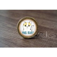 Cat-Glass Cabochon Bronze Möbelknäufe/Möbelgriffe Knäufe von lotusdardware