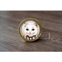 Katze-Handgefertigte Vintage Antike Schublade Knäufe Pulls Griffe/Möbelknöpfe Schrank Pull Griffe/Möbelbeschläge von lotusdardware