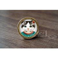 Katze-Handgefertigte Vintage Antike Schublade Knäufe Pulls Griffe/Möbelknöpfe Schrank Pull Griffe/Möbelbeschläge von lotusdardware