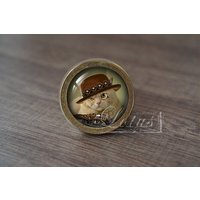 steampunk Katze - Handgefertigte Vintage Antike Schubladenknäufe Griffe/Schrankknöpfe Schrank Pull Griffe/Möbelbeschläge von lotusdardware
