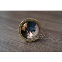 steampunk Katze - Handgefertigte Vintage Antike Schubladenknäufe Griffe/Schrankknöpfe Schrank Pull Griffe/Möbelbeschläge von lotusdardware