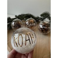 Weihnachtskugel Personalisiert | Mit Trockenblumen Transparent Personalisierung Name Geschenk Weihnachtskugel Personalisiert | Mit Trockenblumen Transparent Personalisierung Name Geschenk von louliehandmade