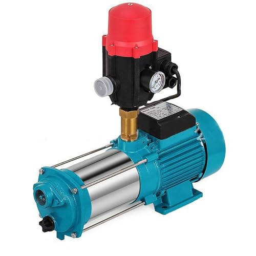 1300W Gartenpumpe Wasserpumpe 4000L/min Jetpumpe IP44 Wasserdicht Kreiselpumpe Hauswasserwerke 9,8 Bar Wasserpumpe Förderhöhe 98m Gartenpumpe mit Manometer & Druckschalter von lousriyy