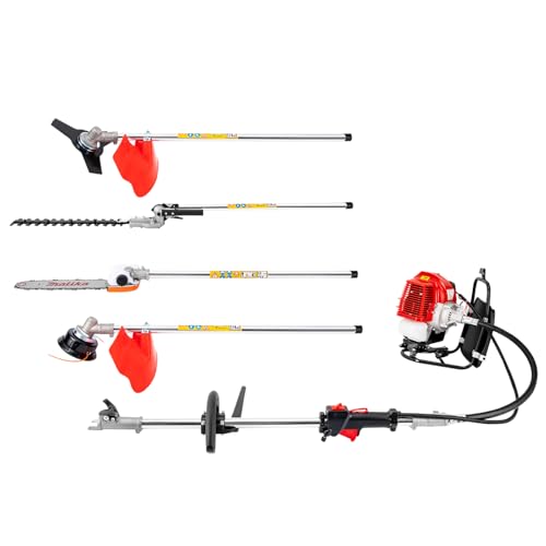 1700W Benzin Multigartengerät 4-in-1 Motorsense Heckenschere Rasentrimmer 52CC Freischneider Kettensäge Hochentaster 8500 RPM/min 2-Takt-Motor Multitool Multifunktionsgerät für Garten 1700W Benzin Multigartengerät 4-in-1 Motorsense Heckenschere Rasentrimmer 52CC Freischneider Kettensäge Hochentaster 8500 RPM/min 2-Takt-Motor Multitool Multifunktionsgerät für Garten von lousriyy