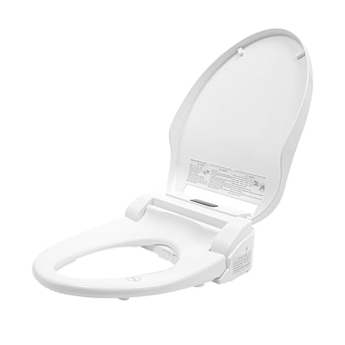 Intelligenter Smart Toilettensitz mit Fernbedienung, WC Multifunktion Beheizte Toilette Sitz Japanische Toilette Dusch Bidet Aufsatz mit Düse 32°C/36°C/40°C Wassertemperatur Einstellen, V-Förmig von lousriyy