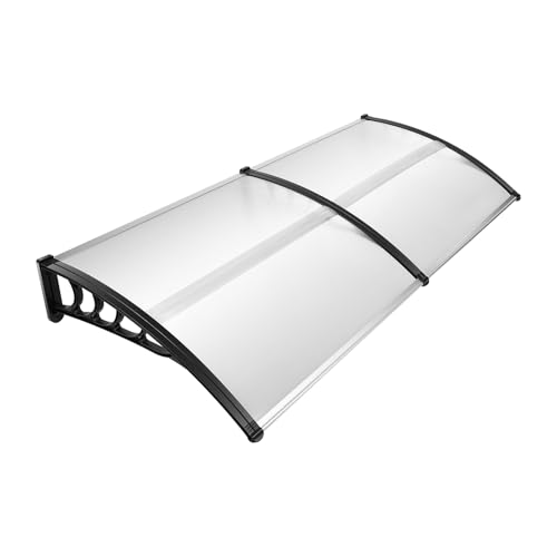 Vordach für Haustür 90 * 200cm Transparentes Pultbogenvordach 5mm Pultbogenvordach Pultvordach Überdachung mit Regenschutz Sonnenschutz & Schützt vor UV-Strahlen, Schwarz Vordach für Haustür 90 * 200cm Transparentes Pultbogenvordach 5mm Pultbogenvordach Pultvordach Überdachung mit Regenschutz Sonnenschutz & Schützt vor UV-Strahlen, Schwarz von lousriyy