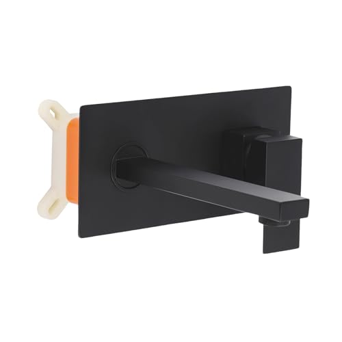 Waschtischarmatur Unterputz Wasserhahn 2-Loch Wandmontage Armatur Waschbecken, Einhebel Bidetarmatur G1/2 Wandarmatur Mischbatterie Wasserhähne für Bad (Schwarz) von lousriyy