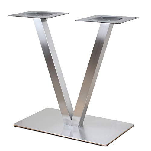 lousriyy Tischfüsse V-Form Tischbein Edelstahl Tischgestell Tischfuß 70cm Höhe Tischbeine Tischkufen Tischunter Silber Tischzubehör für Bistrotisch Esstisch von lousriyy