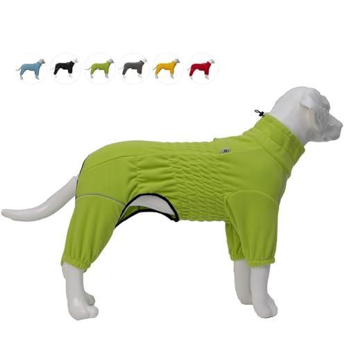 Winddichte Hundejacke für kleine, mittelgroße und große Hunde, 4 Beine, Fleece, Wintermantel, Reißverschluss, Hunde-Outdoor-Jacke, Grün, Größe XL Winddichte Hundejacke für kleine, mittelgroße und große Hunde, 4 Beine, Fleece, Wintermantel, Reißverschluss, Hunde-Outdoor-Jacke, Grün, Größe XL von lovelonglong