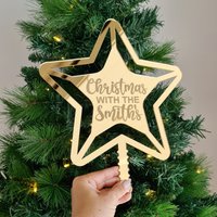 Gold Weihnachtsbaum Stern Topper - Weihnachtsdekoration Ornament von lovelottiexoxo