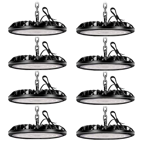 loyal 200W LED Hallenstrahler, 20000LM 6000K Kaltweiß UFO Werkstattlampe, IP65 Wasserdicht LEDs Industrielampe für Fabriken Flughafen Patio Restaurant Werkstatt von loyal