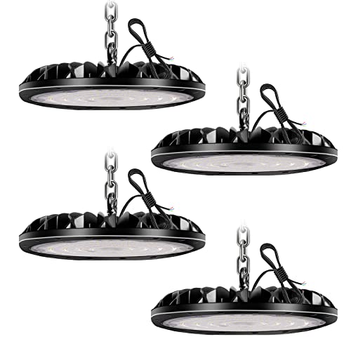 loyal 300W LED Hallenstrahler, 30000LM 6000K Kaltweiß UFO Werkstattlampe, IP65 Wasserdicht LEDs Industrielampe für Fabriken Flughafen Patio Restaurant Werkstatt von loyal