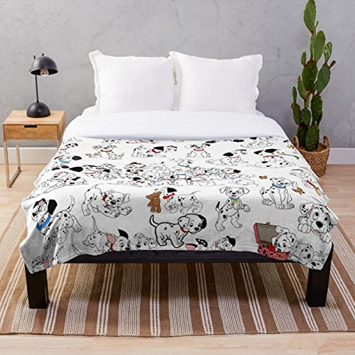 Fleecedecke Gefleckter Hund Kuscheldecke Flauschig Weich Wärme Gemütlich Pflegeleicht Flanell-Fleece Mikrofaser Deckeldecke 3D TV-Decken Sofaüberwurf Decke Wohndecke Geschenke (200X200 cm) von loyaltyer