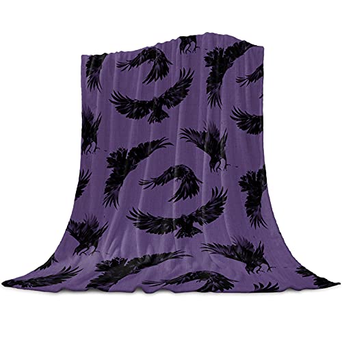 Kuscheldeckem Halloween Lila Fledermaus Warme Kuscheldecken Weich Gemütlich Sanft Flanell Fleecedecke Tagesdecke Sofadecke Bett Sofa überwurfdecke Personalisierte Geschenke, Große Decke 220x240 cm von loyaltyer