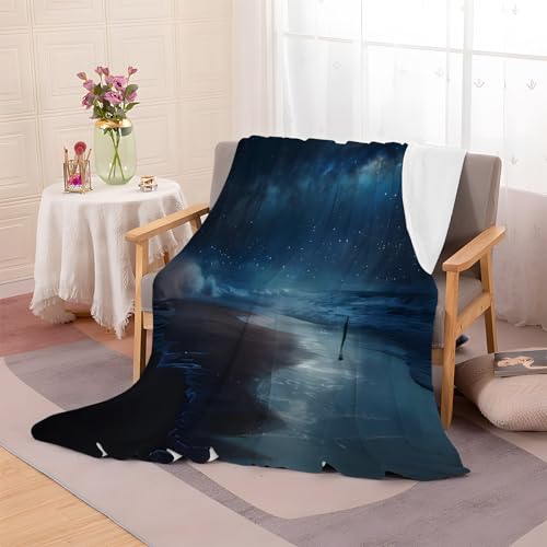 loyaltyer Flanell-Kuscheldecke Decke 135x200 – Sternenhimmel-Druck Sofadecke, Bequem Und Weich Fleecedecke, Perfekt Für Sofa Decke überwurf Und Bett Wohnzimmerdecke, Kuscheldecke Dunkelblau-AG38 loyaltyer Flanell-Kuscheldecke Decke 135x200 – Sternenhimmel-Druck Sofadecke, Bequem Und Weich Fleecedecke, Perfekt Für Sofa Decke überwurf Und Bett Wohnzimmerdecke, Kuscheldecke Dunkelblau-AG38 von loyaltyer