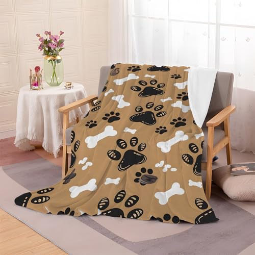 loyaltyer Flanell-Kuscheldecke Decke 135x200 – Tierpfotenabdruck Sofadecke, Bequem Und Weich Fleecedecke, Perfekt Für Sofa Decke überwurf Und Bett Wohnzimmerdecke, Kuscheldecke Welpe-AG31 loyaltyer Flanell-Kuscheldecke Decke 135x200 – Tierpfotenabdruck Sofadecke, Bequem Und Weich Fleecedecke, Perfekt Für Sofa Decke überwurf Und Bett Wohnzimmerdecke, Kuscheldecke Welpe-AG31 von loyaltyer