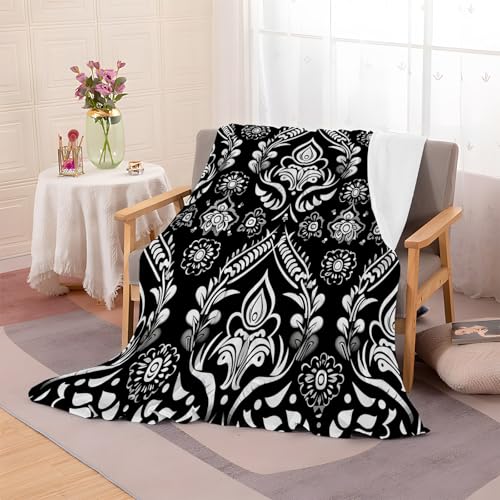 loyaltyer Flanell-Kuscheldecke Decke 220x240 – Blumendruck Sofadecke, Bequem Und Weich Fleecedecke, Perfekt Für Sofa Decke überwurf Und Bett Wohnzimmerdecke, Kuscheldecke Schwarz-AG43 loyaltyer Flanell-Kuscheldecke Decke 220x240 – Blumendruck Sofadecke, Bequem Und Weich Fleecedecke, Perfekt Für Sofa Decke überwurf Und Bett Wohnzimmerdecke, Kuscheldecke Schwarz-AG43 von loyaltyer