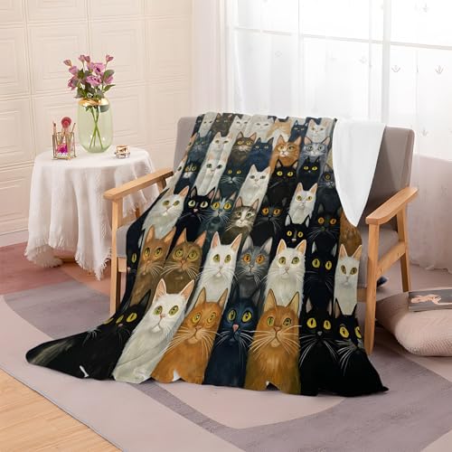 loyaltyer Flanell-Kuscheldecke Decke 220x240 – Niedlicher Tierdruck Sofadecke, Bequem Und Weich Fleecedecke, Perfekt Für Sofa Decke überwurf Und Bett Wohnzimmerdecke, Kuscheldecke Katze-AG57 loyaltyer Flanell-Kuscheldecke Decke 220x240 – Niedlicher Tierdruck Sofadecke, Bequem Und Weich Fleecedecke, Perfekt Für Sofa Decke überwurf Und Bett Wohnzimmerdecke, Kuscheldecke Katze-AG57 von loyaltyer