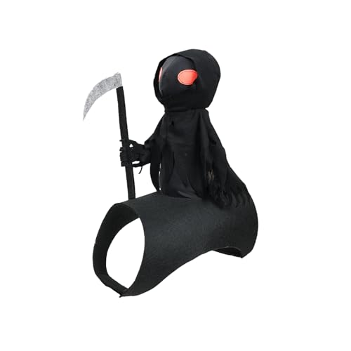 Loyimioo Halloween Haustier Kostüm Pferd Outfit mit Sensenmann Reiter für Katzen und Hunde S Loyimioo Halloween Haustier Kostüm Pferd Outfit mit Sensenmann Reiter für Katzen und Hunde S von loyimioo