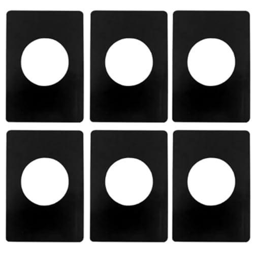 Türknauf-Platte, mattschwarz, Türschloss-Reparatur-Rückplatte, Türgriff-Lochabdeckungs-Set für Riegelbefestigung, verhindert, dass Türschloss lose oder wackelige Türschlösser verliert, 6 Stück von lqwidyf