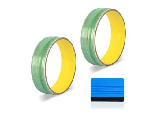 Car Wrapping Folie Set – 2 Rollen 5 m Schneideband Kratzfrei, inkl. 2 Rakel – Knifeless Tape & Werkzeuge für Vinylfolie, Linien- und Designzuschnitt am Auto von lrgnixs