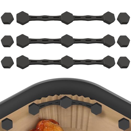 lrgnixs 2 Stück Magnetclips für Airfryer - Silikon Magnetschnallen zum Befestigen von Backpapier, Schwarze Heißluftfritteuse Zubehör gegen Verbrennen mit Magnetfunktion lrgnixs 2 Stück Magnetclips für Airfryer - Silikon Magnetschnallen zum Befestigen von Backpapier, Schwarze Heißluftfritteuse Zubehör gegen Verbrennen mit Magnetfunktion von lrgnixs