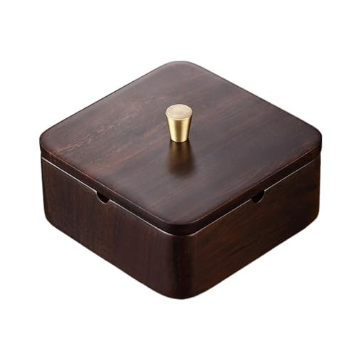 Aschenbecher Sense of Aschenbecher Leichter Luxus Kreativer Aschenbecher Mit Deckel Zuhause Wohnzimmer Legen Sie Flugasche Senior Holz Aschenbecher Büro Aschenbecher für Draussen von lskdnrufh