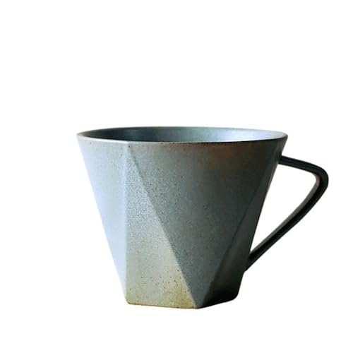 Große Kaffeetassen aus Keramik, handgefertigte Keramiktasse, große Teetassen mit Henkel for Büro und Zuhause(Blue) von lskdnrufh