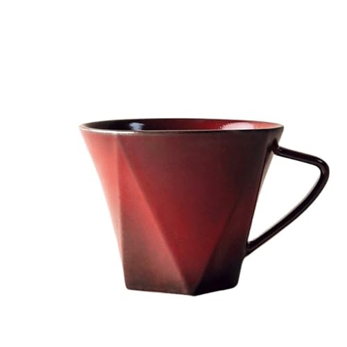 Große Kaffeetassen aus Keramik, handgefertigte Keramiktasse, große Teetassen mit Henkel for Büro und Zuhause(Red) von lskdnrufh
