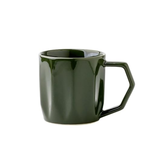 Kaffeetasse mit Spiegelstruktur, zweifarbige Keramiktasse, Fassungsvermögen 9,3 oz, for Schulfreundinnen oder Paare(Green) von lskdnrufh