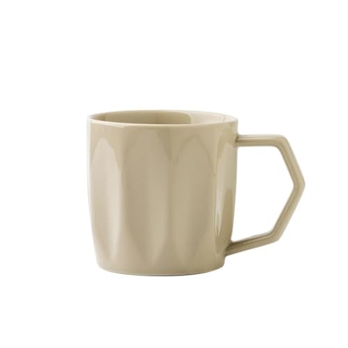 Kaffeetasse mit Spiegelstruktur, zweifarbige Keramiktasse, Fassungsvermögen 9,3 oz, for Schulfreundinnen oder Paare(White) von lskdnrufh