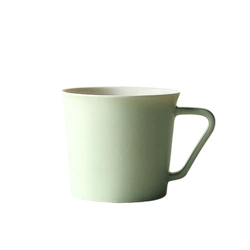 Kaffeetassen, 11,84 oz Keramiktasse mit Henkeln, Porzellan for Latte Cappuccino Tee Kakao, ästhetische Home-Office-Tassen for Damen und Herren (verschiedene Farben)(Light Green) von lskdnrufh