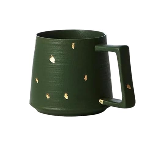Kaffeetassen, Keramik-Kaffeetassen, bunte Porzellantasse for Kaffee, Tee, Milch, heiße Schokolade, 540 ml(Green) von lskdnrufh